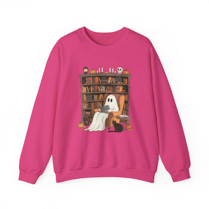 Ghost Reading Sweatshirt | Halloween Book Lover Crewneck | Spooky Reader Sweatshirt | Cozy Ghost Library Sweater | Bookworm Halloween Sweatshirt | Fall Reading Gift | Ghost Reading Club Sweatshirt |...