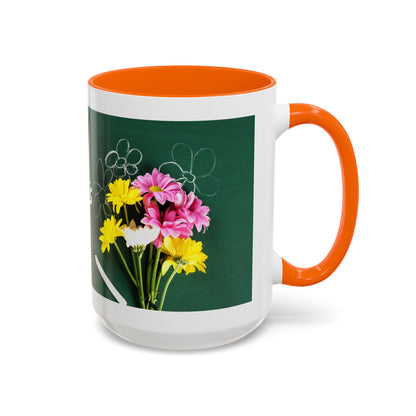 Best Teacher Ever Mug | Cute Appreciation Gift for Teachers | Thank You Gift Idea | Accent Coffee Mug | 11oz | 15oz
