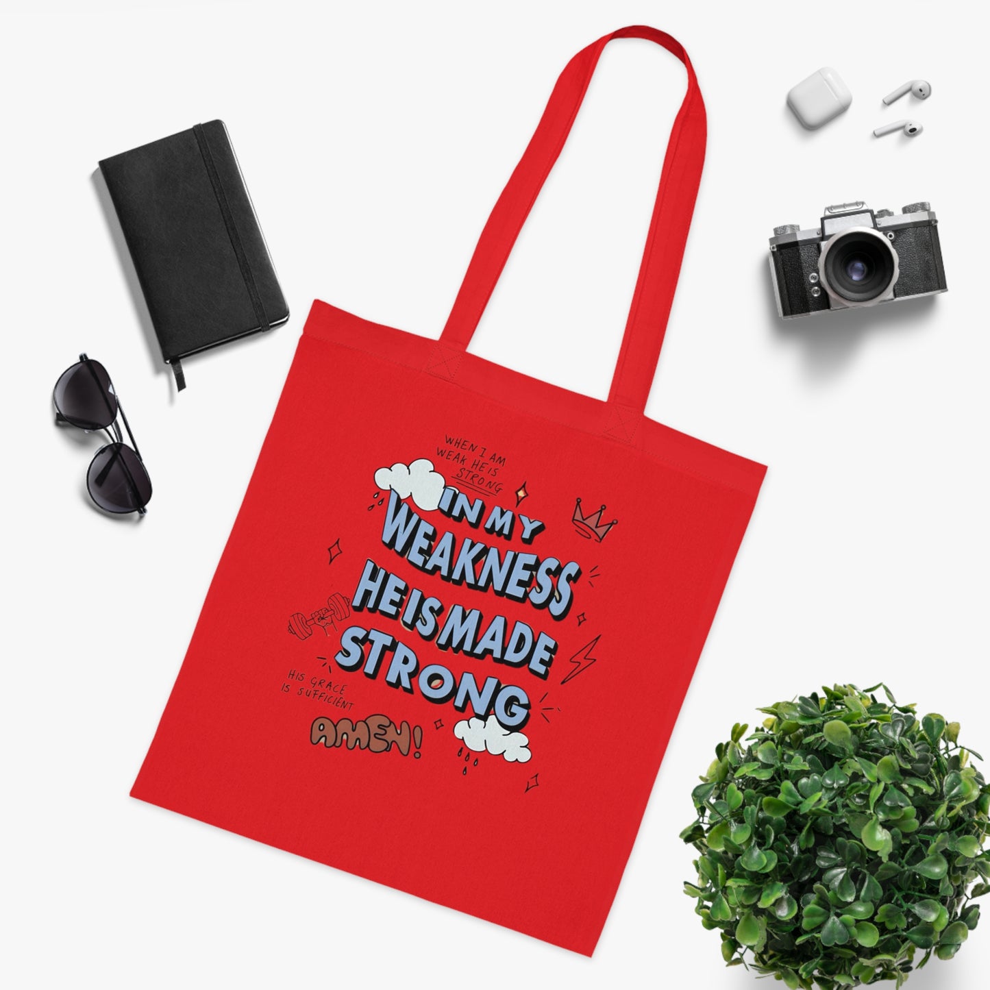 Christian Faith Canvas Tote Bag for Church | Everyday Use Tote | Cotton Tote | Christian Tote Bag