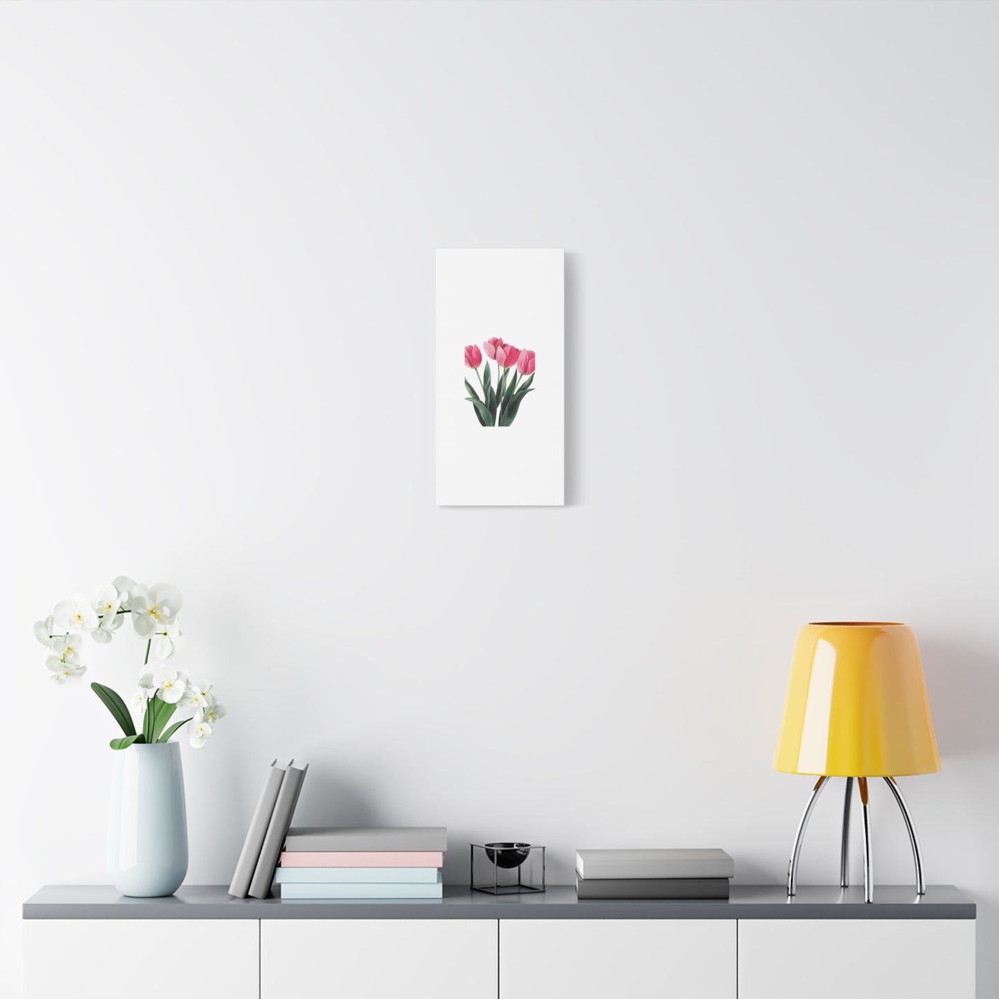 Pink Tulip Bouquet Wall Art Print | Elegant Floral Botanical Decor