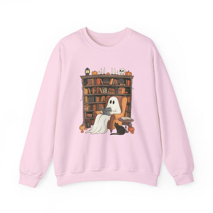 Ghost Reading Sweatshirt | Halloween Book Lover Crewneck | Spooky Reader Sweatshirt | Cozy Ghost Library Sweater | Bookworm Halloween Sweatshirt | Fall Reading Gift | Ghost Reading Club Sweatshirt |...