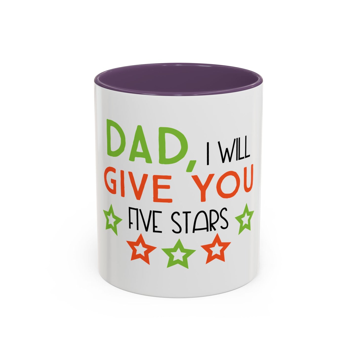 Coffee Cup | Dad I Will Give You Five Stars Mug | Funny Dad Gift | Father’s Day Mug | Cute Gift for Dad from Kids | Dad Coffee Mug