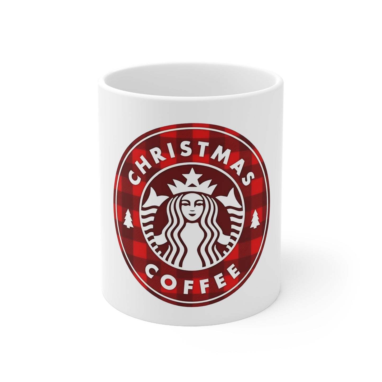 Christmas Coffee Mug | Buffalo Plaid Holiday Coffee Cup | Festive Christmas Mug | Cozy Winter Drinkware | Christmas Gift for Coffee Lovers | 11oz | 15oz