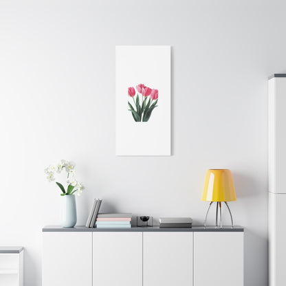 Pink Tulip Bouquet Wall Art Print | Elegant Floral Botanical Decor