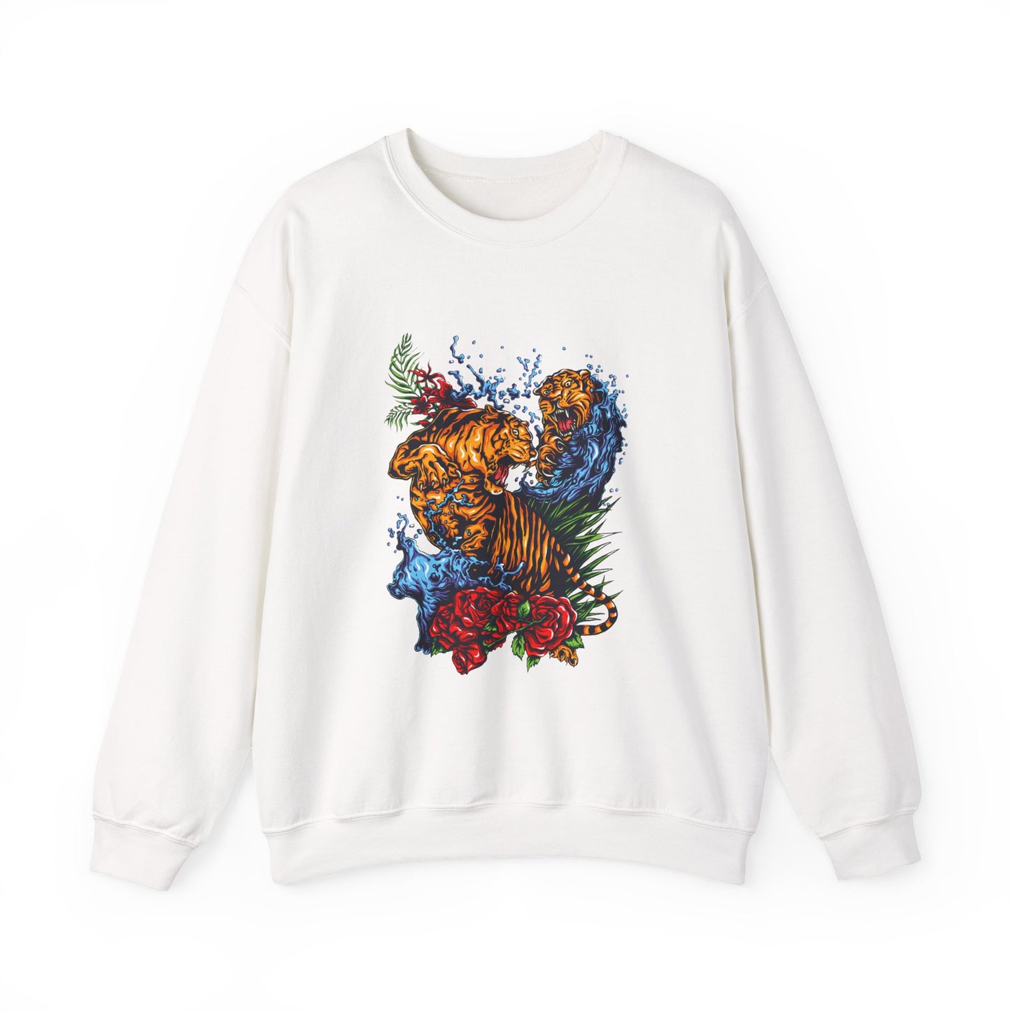Tiger Graphic Sweatshirt | Tiger Crewneck Unisex Sweatshirt