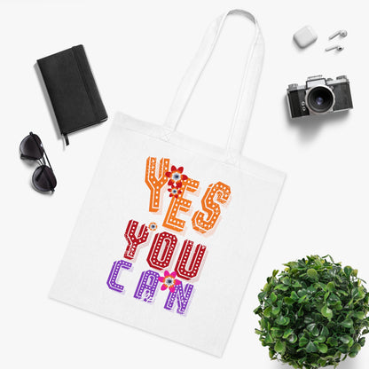 Motivational Canvas Tote Bag for Women, Work, School & Everyday Use | Cotton Tote