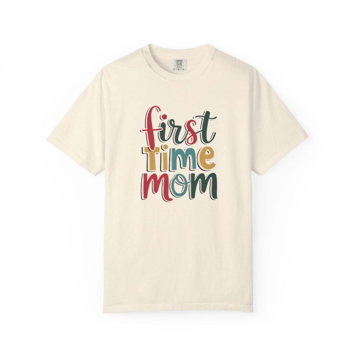 First Time Mama Tee | Trendy Motherhood Shirt for New Moms | Gift for Her | New Mom T-Shirt |‘First Time Mom’ Cute Graphic Tee | Perfect Baby Shower Gift