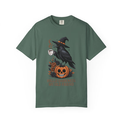 Halloween T-Shirt | Witchy Raven Pumpkin Graphic Tee | Unisex  T-shirt