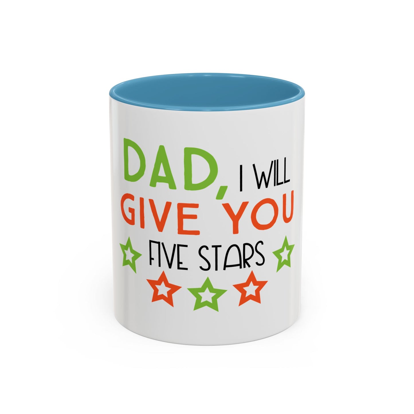 Coffee Cup | Dad I Will Give You Five Stars Mug | Funny Dad Gift | Father’s Day Mug | Cute Gift for Dad from Kids | Dad Coffee Mug