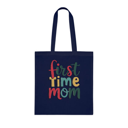 First Time Mom Cotton Tote Bag | Cute New Mom Gift  |Pregnancy gift | First time mama | Soft aesthetic mom tote |Trendy mom tote |  Postpartum gift & Mother’s Day