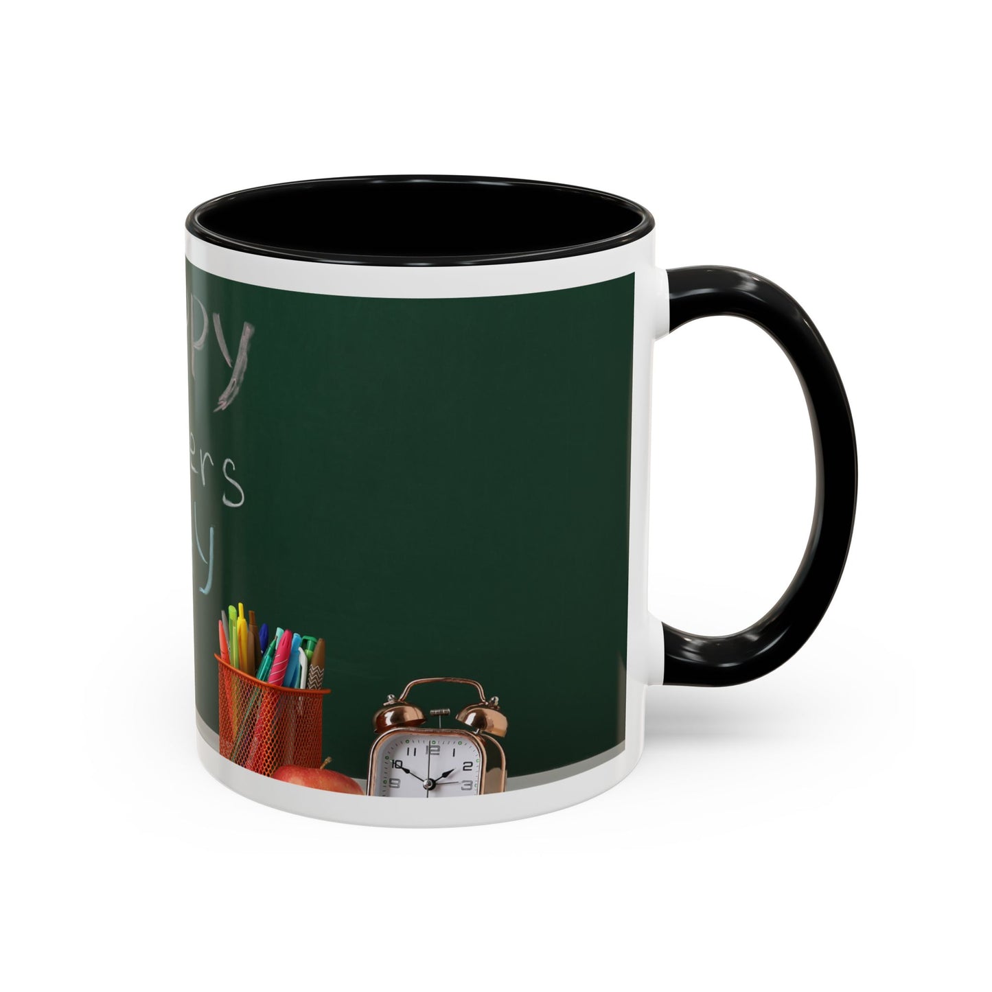 Happy Teachers Day Mug | Teacher Appreciation Gift Coffee Cup | Cute School Gift Idea for Teachers | Accent Coffee Mug | 11oz | 15oz