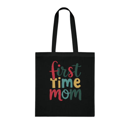 First Time Mom Cotton Tote Bag | Cute New Mom Gift  |Pregnancy gift | First time mama | Soft aesthetic mom tote |Trendy mom tote |  Postpartum gift & Mother’s Day