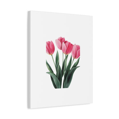 Pink Tulip Bouquet Wall Art Print | Elegant Floral Botanical Decor