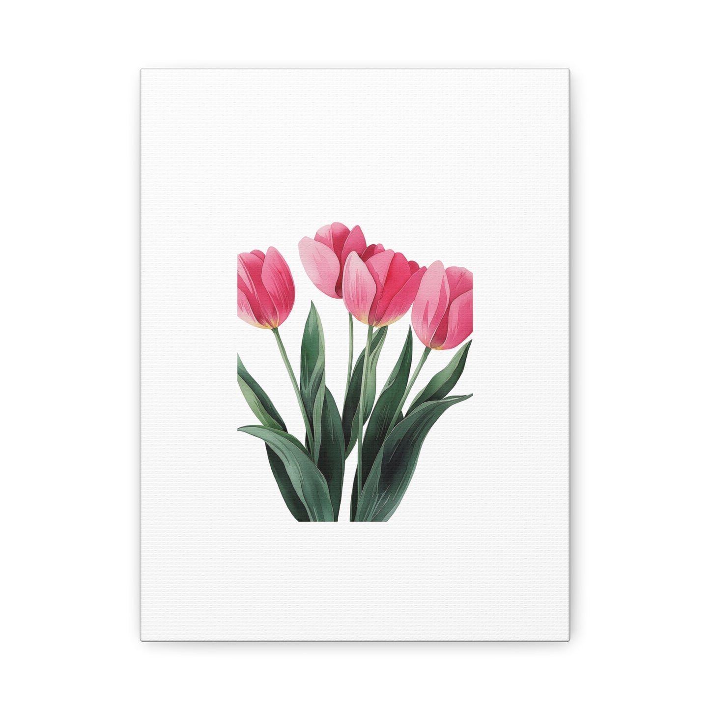 Pink Tulip Bouquet Wall Art Print | Elegant Floral Botanical Decor