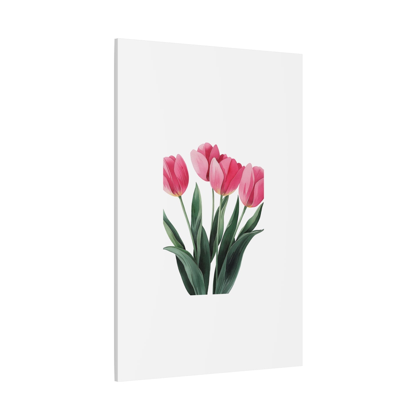 Pink Tulip Bouquet Wall Art Print | Elegant Floral Botanical Decor
