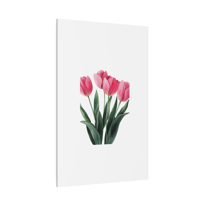 Pink Tulip Bouquet Wall Art Print | Elegant Floral Botanical Decor