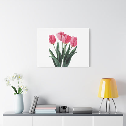 Pink Tulip Bouquet Wall Art Print | Elegant Floral Botanical Decor