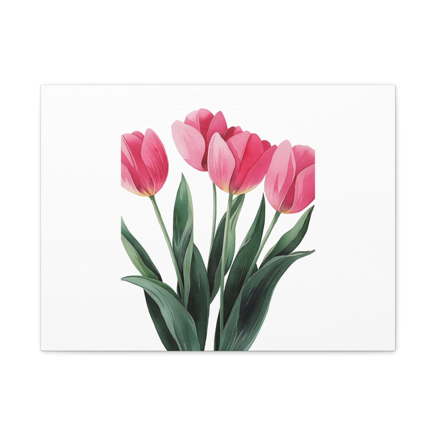 Pink Tulip Bouquet Wall Art Print | Elegant Floral Botanical Decor