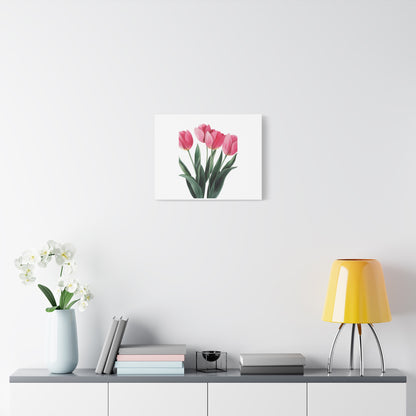 Pink Tulip Bouquet Wall Art Print | Elegant Floral Botanical Decor