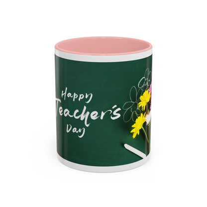 Best Teacher Ever Mug | Cute Appreciation Gift for Teachers | Thank You Gift Idea | Accent Coffee Mug | 11oz | 15oz