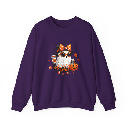Halloween Ghost Crewneck Sweatshirt | Cute Halloween Ghost Sweatshirt | Spooky Girl Ghost Crewneck | Pumpkin Ghost Sweater | Fall Halloween Sweatshirt | Trendy Autumn Ghost Gift