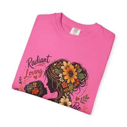 Radiant Loving Mother Graphic T-Shirt | Floral Mom Appreciation Tee