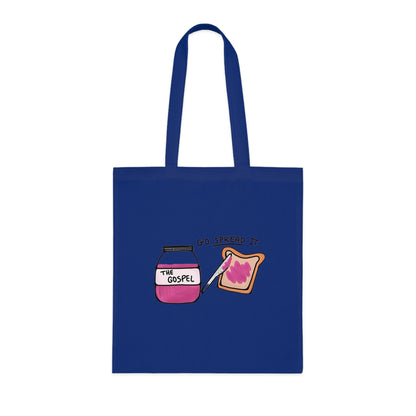 Tote Bag | Go Spread It | Go Spread The Gospel Tote Bag | Christian Canvas Tote Bag for Church | Bible Study | Everyday Use