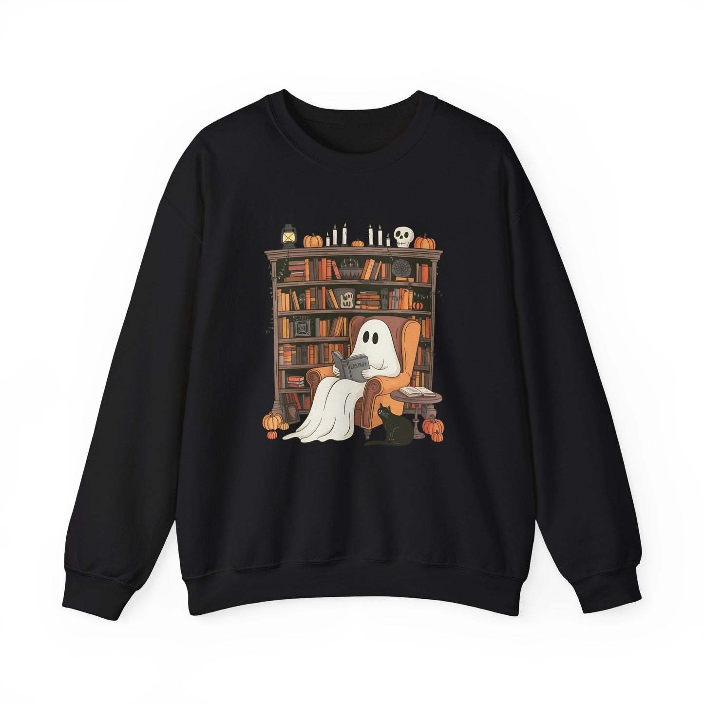Ghost Reading Sweatshirt | Halloween Book Lover Crewneck | Spooky Reader Sweatshirt | Cozy Ghost Library Sweater | Bookworm Halloween Sweatshirt | Fall Reading Gift | Ghost Reading Club Sweatshirt |...