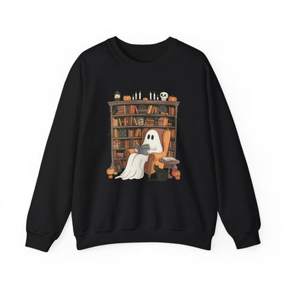 Ghost Reading Sweatshirt | Halloween Book Lover Crewneck | Spooky Reader Sweatshirt | Cozy Ghost Library Sweater | Bookworm Halloween Sweatshirt | Fall Reading Gift | Ghost Reading Club Sweatshirt |...