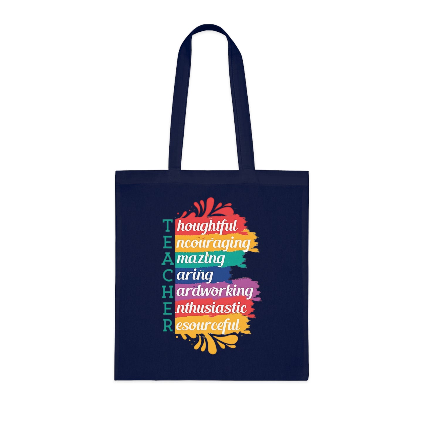 Teacher Appreciation Cotton Tote | Bag for Work | School | Everyday Use | Reusable Teacher Tote Bag |Trendy | Functional | Eco-Friendly | Carry Bag