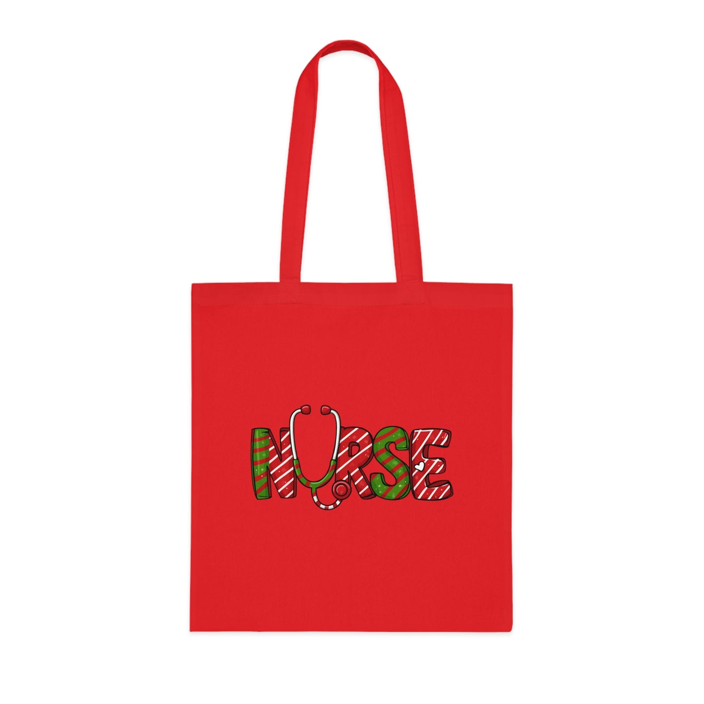 Nurse Christmas Tote Bag | Nurse Canvas Tote | Cotton Tote