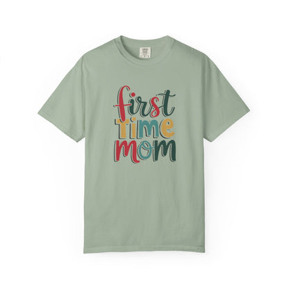 First Time Mama Tee | Trendy Motherhood Shirt for New Moms | Gift for Her | New Mom T-Shirt |‘First Time Mom’ Cute Graphic Tee | Perfect Baby Shower Gift