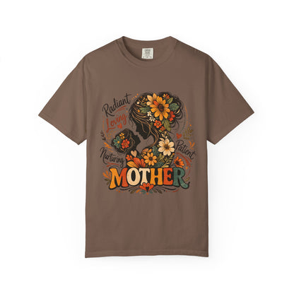 Radiant Loving Mother Graphic T-Shirt | Floral Mom Appreciation Tee
