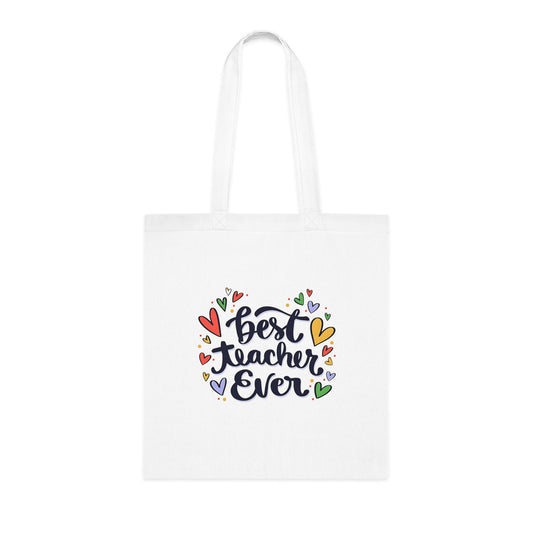 Cute Teacher Gift | Canvas Tote for School | Work | Everyday Use | Cotton Tote