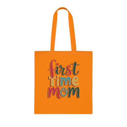 First Time Mom Cotton Tote Bag | Cute New Mom Gift  |Pregnancy gift | First time mama | Soft aesthetic mom tote |Trendy mom tote |  Postpartum gift & Mother’s Day