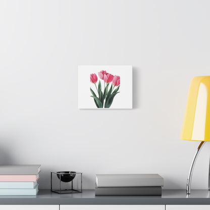 Pink Tulip Bouquet Wall Art Print | Elegant Floral Botanical Decor