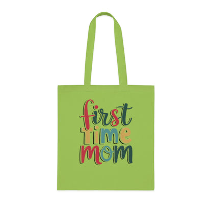First Time Mom Cotton Tote Bag | Cute New Mom Gift  |Pregnancy gift | First time mama | Soft aesthetic mom tote |Trendy mom tote |  Postpartum gift & Mother’s Day