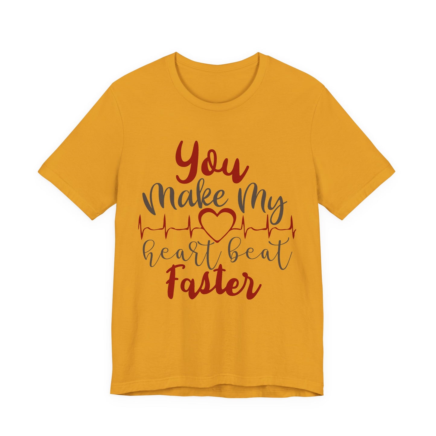 Romantic Heartbeat Graphic T-Shirt | Trendy Romantic Tee | Summer Cute Graphic Tee | Valentine’s Day Gift | Love Quote Shirt
