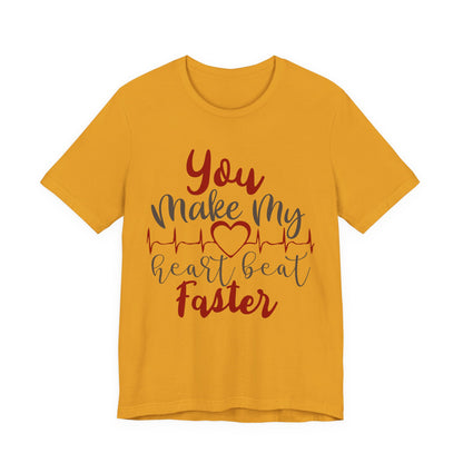 Romantic Heartbeat Graphic T-Shirt | Trendy Romantic Tee | Summer Cute Graphic Tee | Valentine’s Day Gift | Love Quote Shirt