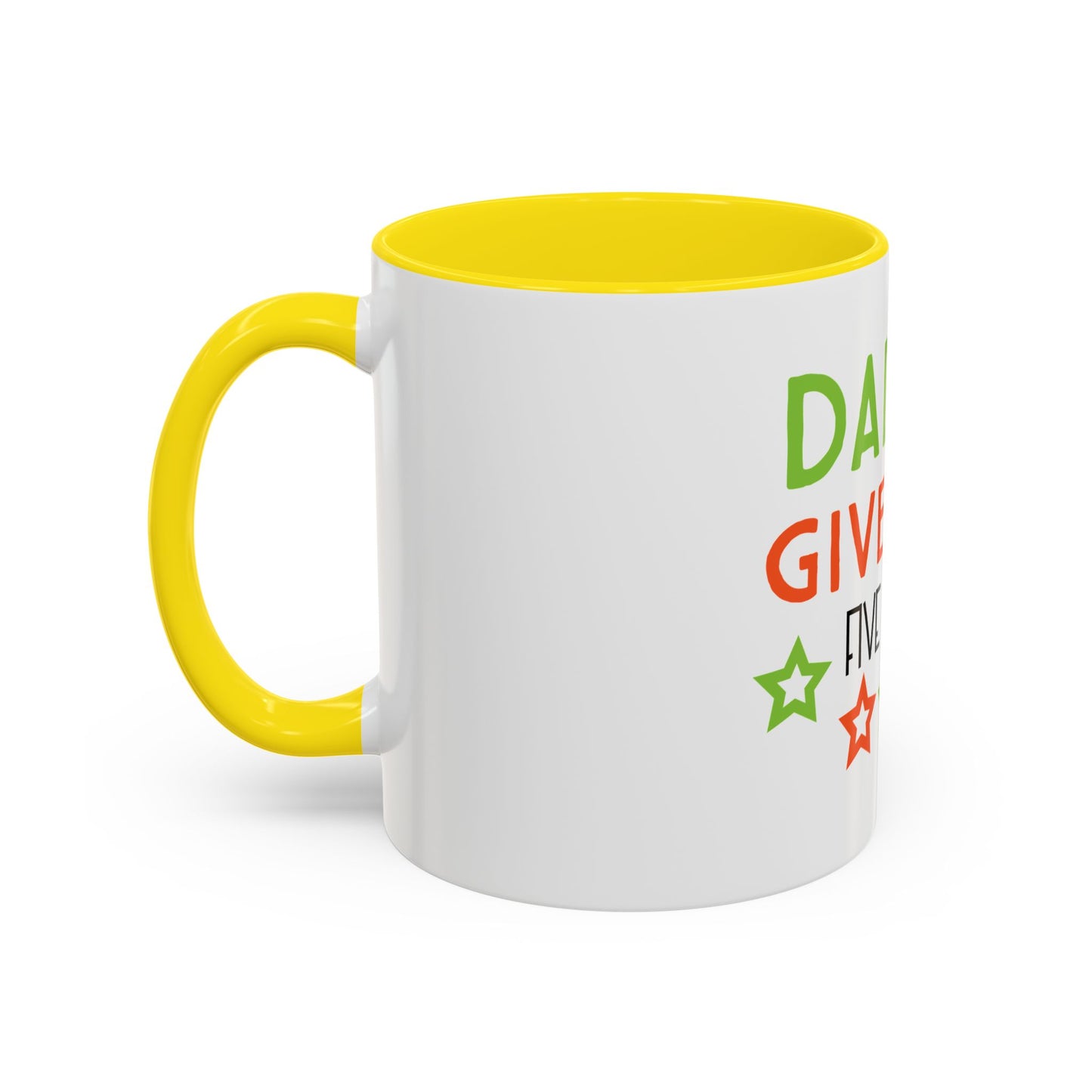 Coffee Cup | Dad I Will Give You Five Stars Mug | Funny Dad Gift | Father’s Day Mug | Cute Gift for Dad from Kids | Dad Coffee Mug