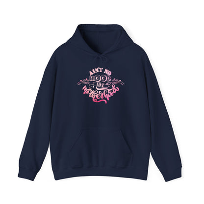 Funny Mom Hoodie | Cozy Women’s Sweatshirt | Gift for Moms | Unisex Heavy Blend | Hooded Sweatshirt | Ain’t No Hood Like Motherhood Hoodie