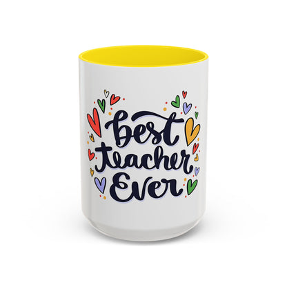 Teacher Appreciation Coffee Mug | Cute Gift for Teachers | Classroom Ceramic Cup | Accent Coffee Mug | 11oz | 15oz