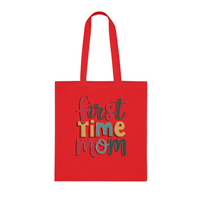 First Time Mom Cotton Tote Bag | Cute New Mom Gift  |Pregnancy gift | First time mama | Soft aesthetic mom tote |Trendy mom tote |  Postpartum gift & Mother’s Day