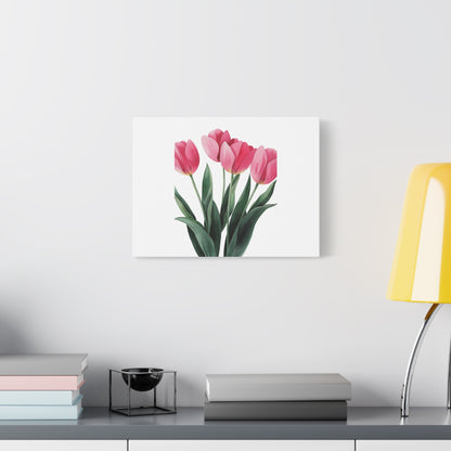 Pink Tulip Bouquet Wall Art Print | Elegant Floral Botanical Decor