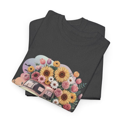 T-Shirt | Vintage Floral Mom Tee | Mama Vintage Truck Floral Tee | Mama Flower Truck Graphic Tee