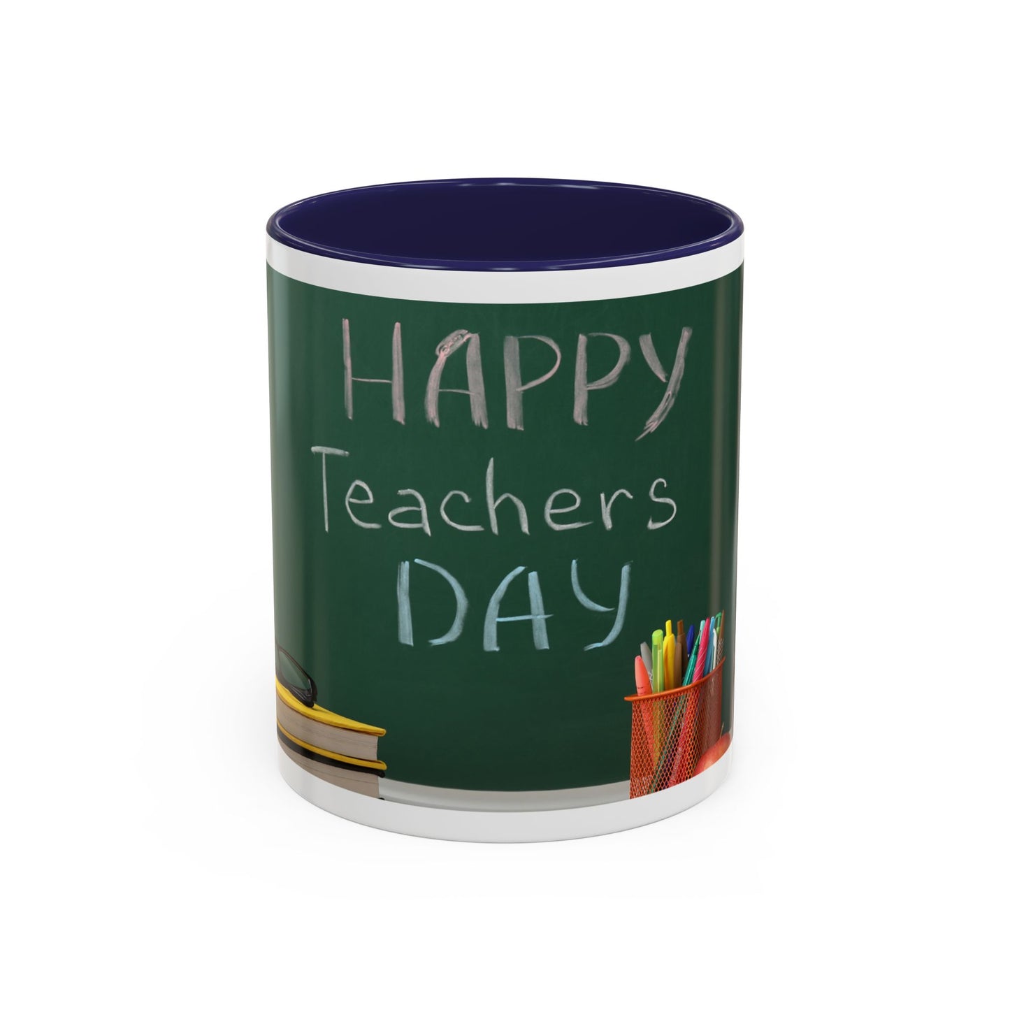 Happy Teachers Day Mug | Teacher Appreciation Gift Coffee Cup | Cute School Gift Idea for Teachers | Accent Coffee Mug | 11oz | 15oz