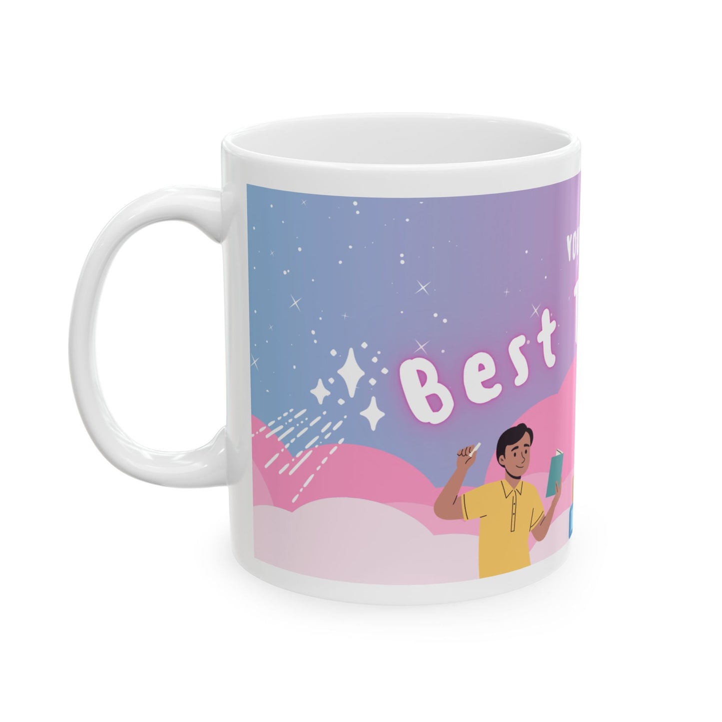 Teacher Mug | Best Teacher Ever Mug | Cute Appreciation Gift for Teachers | Thank You Gift Idea |Ceramic Mug | 11oz | 15oz