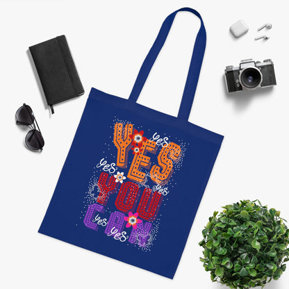 Motivational Canvas Tote Bag for Women, Work, School & Everyday Use | Cotton Tote
