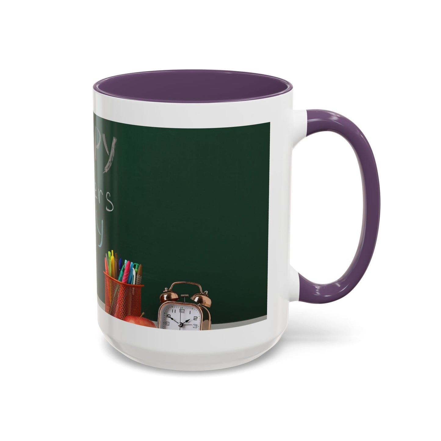Happy Teachers Day Mug | Teacher Appreciation Gift Coffee Cup | Cute School Gift Idea for Teachers | Accent Coffee Mug | 11oz | 15oz