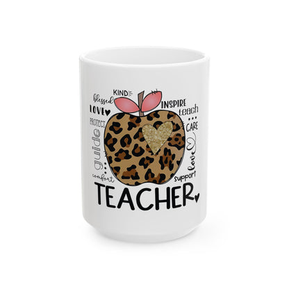 Cute Teacher Coffee Mug | Teacher Appreciation Gift |  Inspirational Classroom Ceramic Cup | Ceramic Mug | 11oz | 15oz